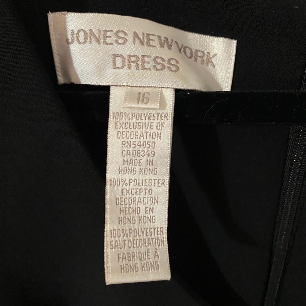Jones New York 16 Elegant Black Dress - Picture 4 of 9